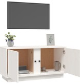 VidaXL Tv-meubel 80x35x40,5 cm massief grenenhout wit