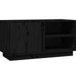 VidaXL Tv-meubel 80x35x40,5 cm massief grenenhout zwart