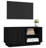 VidaXL Tv-meubel 80x35x40,5 cm massief grenenhout zwart