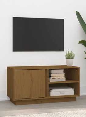 VidaXL Tv-meubel 80x35x40,5 cm massief grenenhout honingbruin