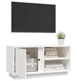 VidaXL Tv-meubel 80x35x40,5 cm massief grenenhout wit