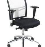 Bureaustoel Wit-Zwart 1412