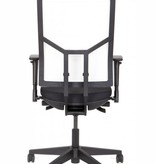 Bureaustoel zwart stof zwart mesh