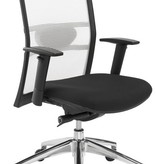 Bureaustoel wit/zwart 1514