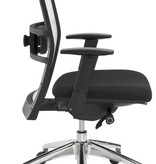 Bureaustoel wit/zwart 1514