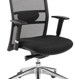 Bureaustoel wit/zwart 1514