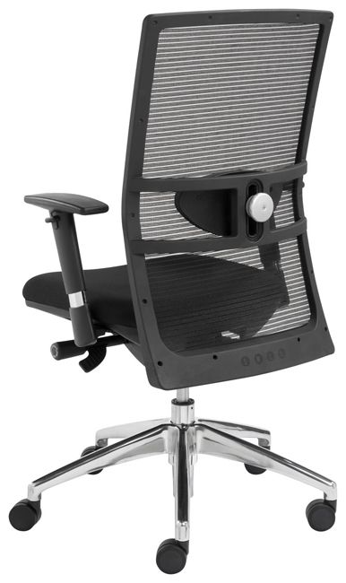 Bureaustoel wit/zwart 1514