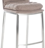 KantoormeubelenPlus Barkruk Marseille Stof RVS