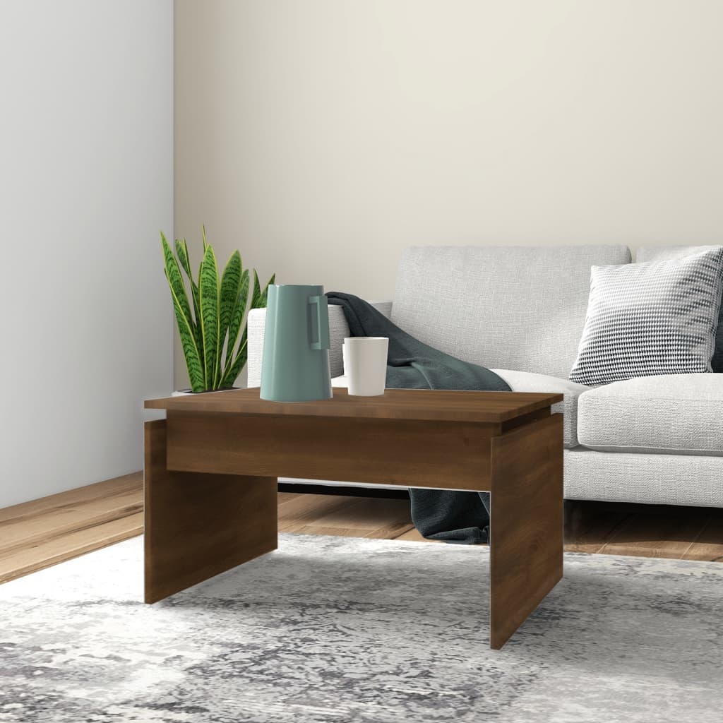 VidaXL Salontafel 68x50x38 cm bewerkt hout bruineikenkleurig