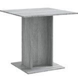 VidaXL Eettafel 80x80x75 cm bewerkt hout grijs sonoma eikenkleurig