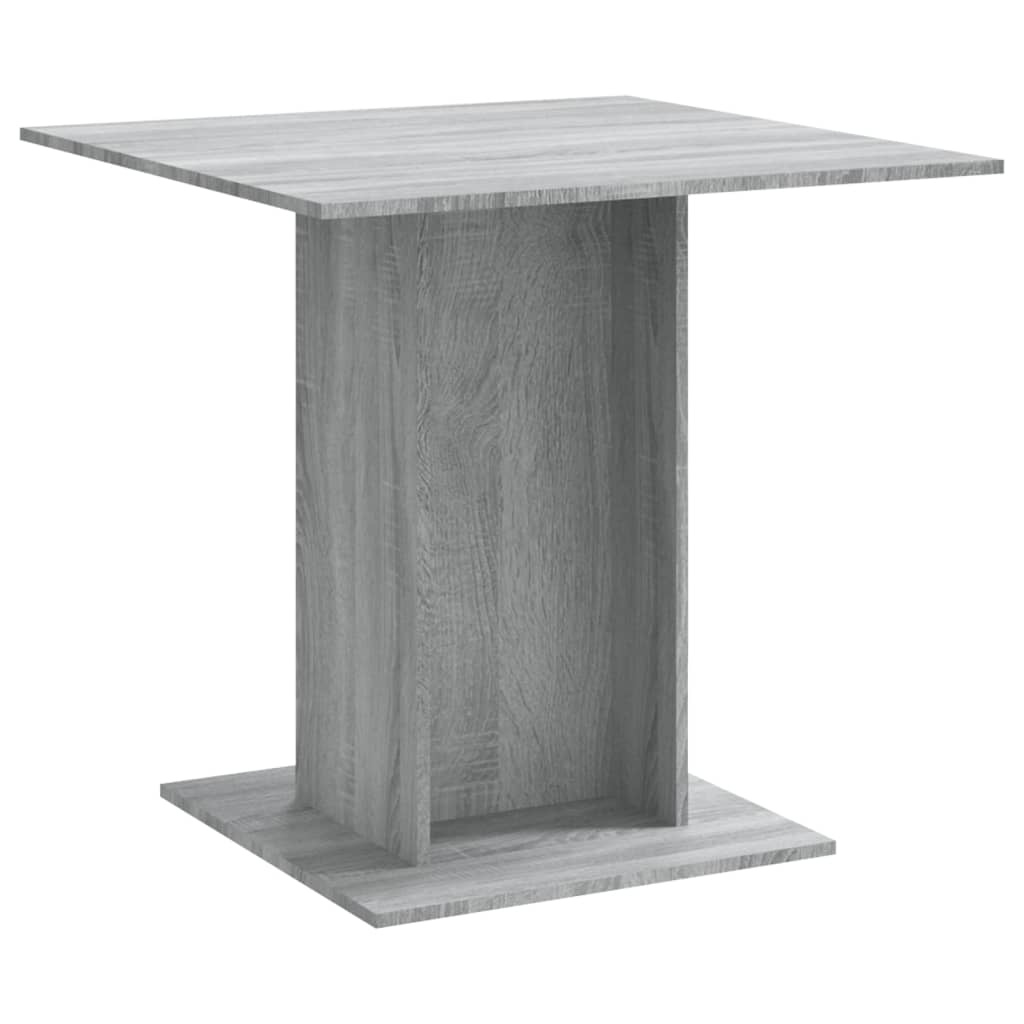 VidaXL Eettafel 80x80x75 cm bewerkt hout grijs sonoma eikenkleurig