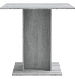 VidaXL Eettafel 80x80x75 cm bewerkt hout grijs sonoma eikenkleurig
