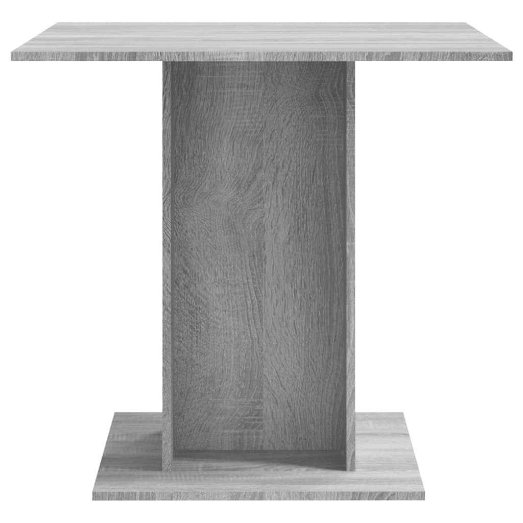 VidaXL Eettafel 80x80x75 cm bewerkt hout grijs sonoma eikenkleurig