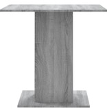 VidaXL Eettafel 80x80x75 cm bewerkt hout grijs sonoma eikenkleurig