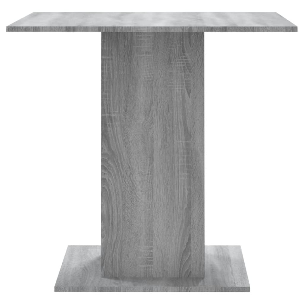 VidaXL Eettafel 80x80x75 cm bewerkt hout grijs sonoma eikenkleurig