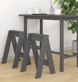 VidaXL Krukken 2 st 40x40x60 cm massief grenenhout grijs