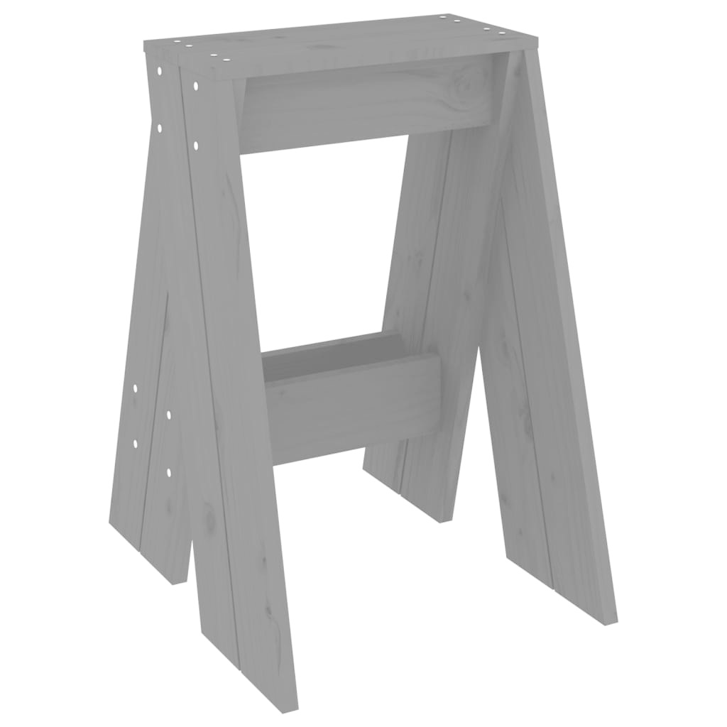 VidaXL Krukken 2 st 40x40x60 cm massief grenenhout grijs