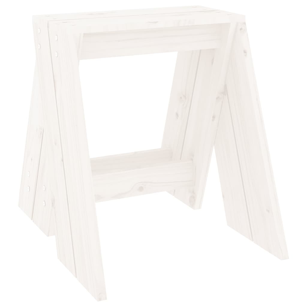 VidaXL Krukken 2 st 40x40x45 cm massief grenenhout wit