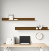 VidaXL Wandkasten 2 st 110x11x9 cm massief grenenhout honingbruin