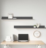 VidaXL Wandkasten 2 st 110x11x9 cm massief grenenhout grijs