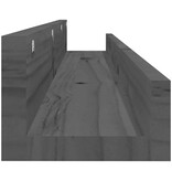 VidaXL Wandschappen 2 st 110x12x9 cm massief grenenhout zwart