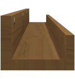vidaXL Wandschappen 2 st 110x12x9 cm massief grenenhout honingbruin