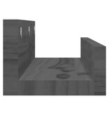 VidaXL Wandschappen 2 st 50x12x9 cm massief grenenhout zwart