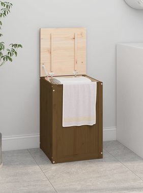 VidaXL Wasmand 44x44x66 cm massief grenenhout honingbruin