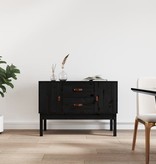 VidaXL Dressoir 110x40x78 cm massief grenenhout zwart