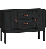 VidaXL Dressoir 110x40x78 cm massief grenenhout zwart