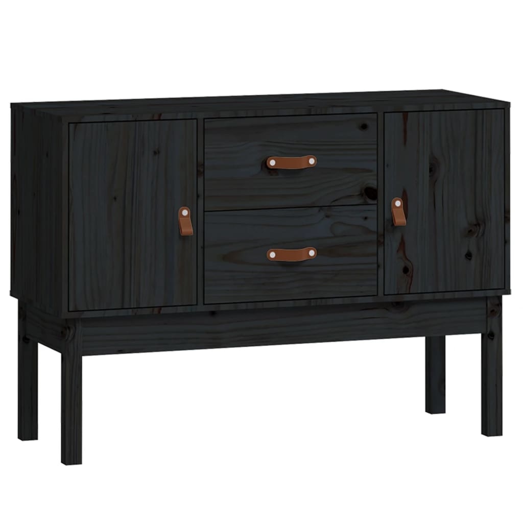 VidaXL Dressoir 110x40x78 cm massief grenenhout zwart