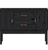 VidaXL Dressoir 110x40x78 cm massief grenenhout zwart