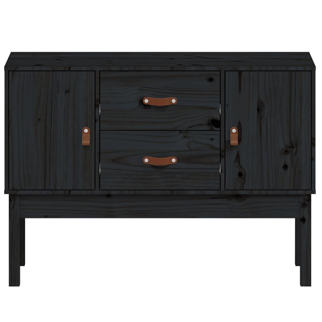 VidaXL Dressoir 110x40x78 cm massief grenenhout zwart