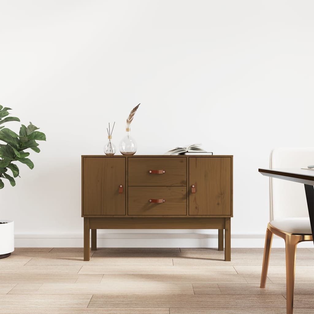VidaXL Dressoir 110x40x78 cm massief grenenhout honingbruin
