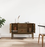 VidaXL Dressoir 110x40x78 cm massief grenenhout honingbruin