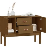 VidaXL Dressoir 110x40x78 cm massief grenenhout honingbruin