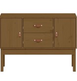 VidaXL Dressoir 110x40x78 cm massief grenenhout honingbruin