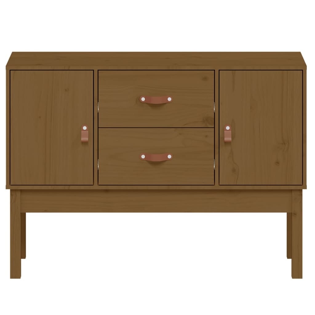 VidaXL Dressoir 110x40x78 cm massief grenenhout honingbruin