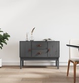 VidaXL Dressoir 110x40x78 cm massief grenenhout grijs