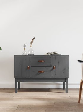 VidaXL Dressoir 110x40x78 cm massief grenenhout grijs