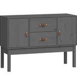 VidaXL Dressoir 110x40x78 cm massief grenenhout grijs