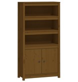 VidaXL Hoge kast 80x35x154 cm massief grenenhout honingbruin