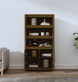 VidaXL Hoge kast 80x35x154 cm massief grenenhout honingbruin