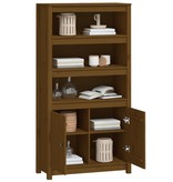 VidaXL Hoge kast 80x35x154 cm massief grenenhout honingbruin