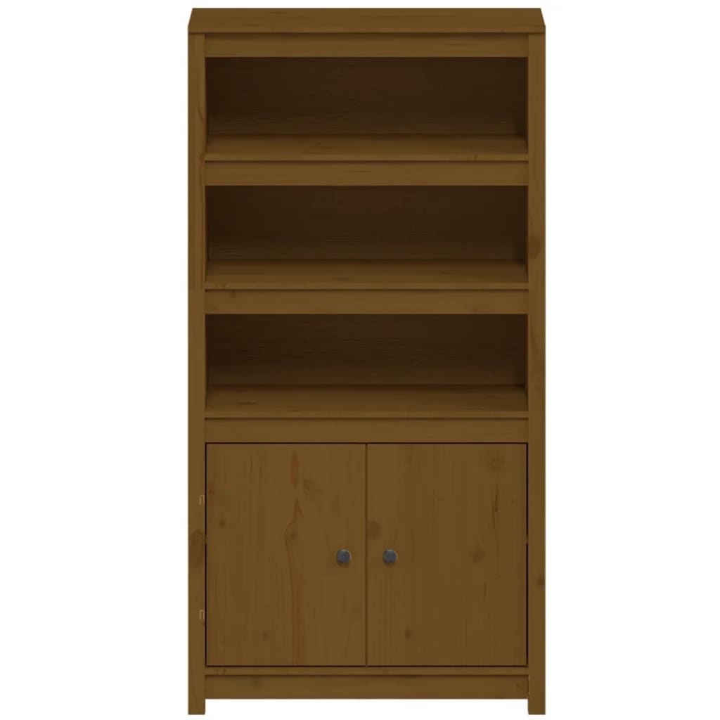 VidaXL Hoge kast 80x35x154 cm massief grenenhout honingbruin