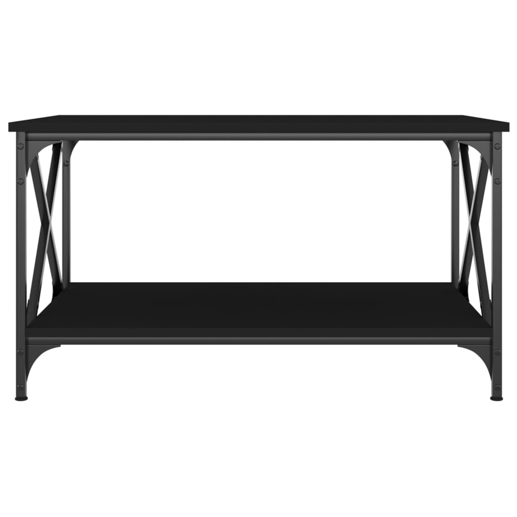 VidaXL Salontafel 80x50x45 cm bewerkt hout en ijzer zwart