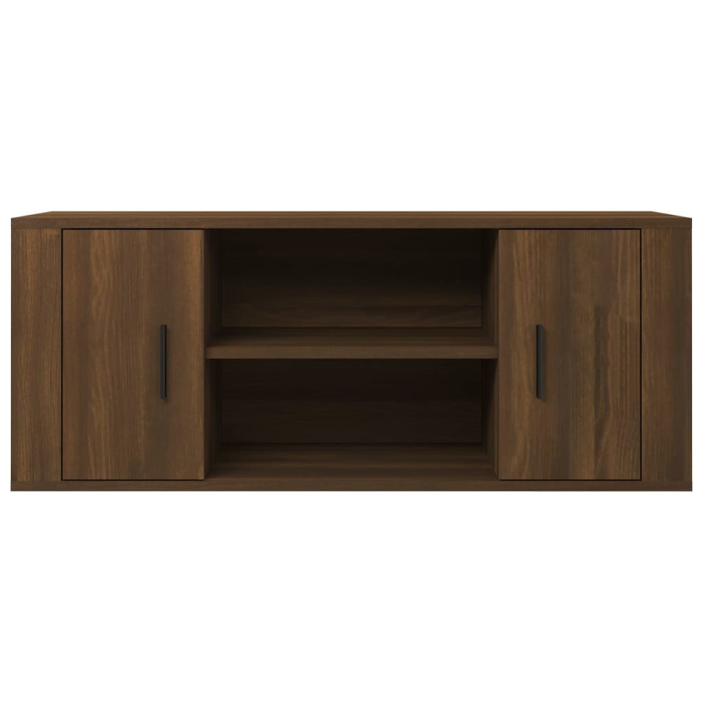 VidaXL Tv-meubel 100x35x40 cm bewerkt hout bruineikenkleurig