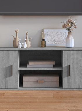 VidaXL Tv-meubel 100x35x40 cm bewerkt hout grijs sonoma eikenkleurig