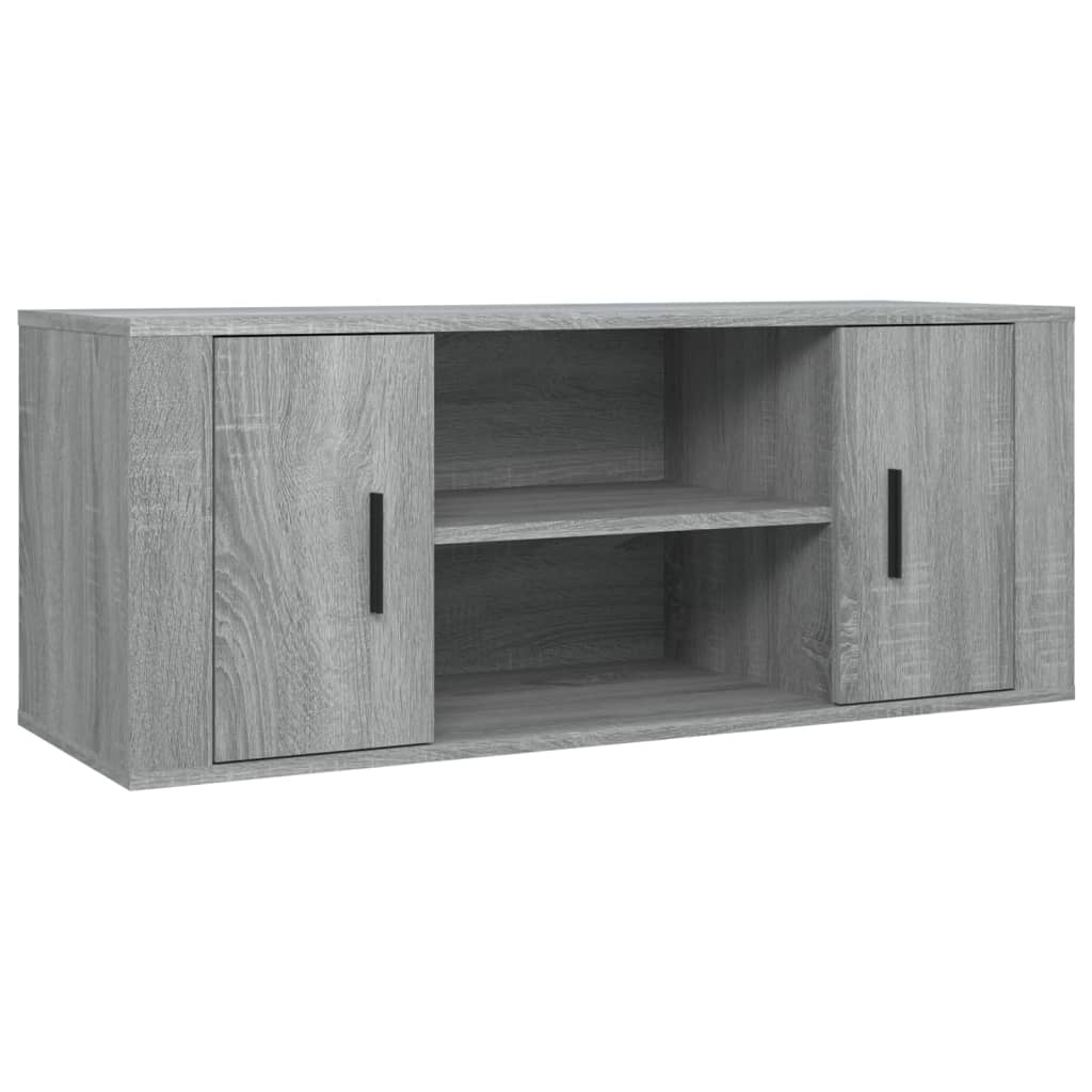 VidaXL Tv-meubel 100x35x40 cm bewerkt hout grijs sonoma eikenkleurig