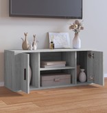 VidaXL Tv-meubel 100x35x40 cm bewerkt hout grijs sonoma eikenkleurig